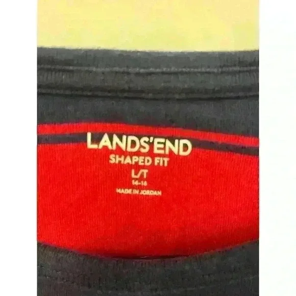 Lands End  Ladies Long Sleeve Striped Tshirt - Picture 3 of 4